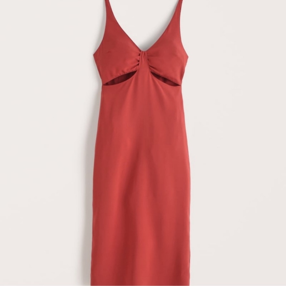 Elegant Abercrombie & Fitch Burnt Orange Sleeveless midi dress Dress
